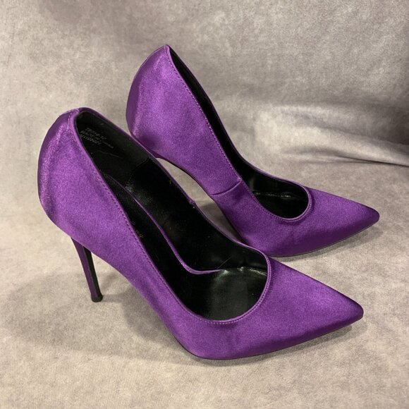 Elisabet Tang Pointed Toe Satin Stilettos - Picture 4 of 8